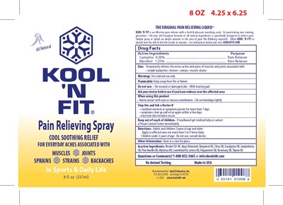 Kool N Fit Muscle Pain Relieving Spray (Kool N Fit   Pain Relieving Spray 8 Oz)